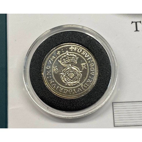 1065 - A 22ct Gold & White Rhodium Plate Proof Coin The Henry VIII Testoon Gold Edition, 4g, 22mm Diameter ... 