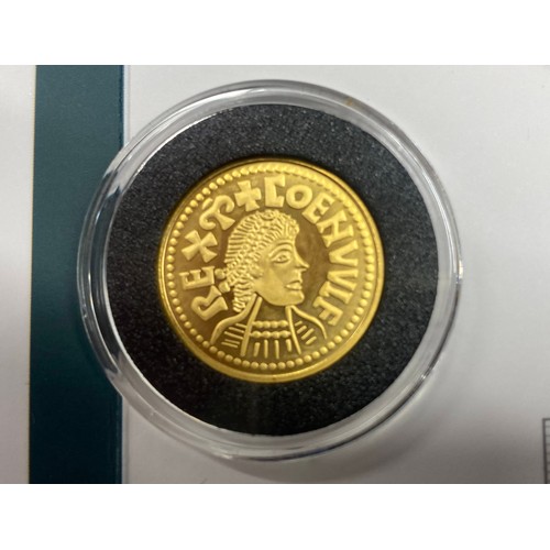 1067 - A 22ct Gold Proof Coin The Coenwulf Penny Gold Edition, 4g, 22mm Diameter with Certificate