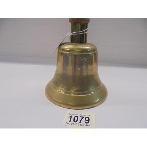 1079 - An old brass school bell.