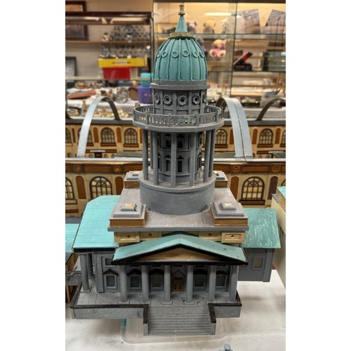 192 - An impressive collection of HO gauge model railway German buildings including Statons Castle, Brande... 