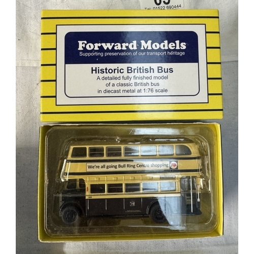 65 - 8 boxed Forward models 1/76 Historic British bus, Birmingham city transport & West Midlands PTE