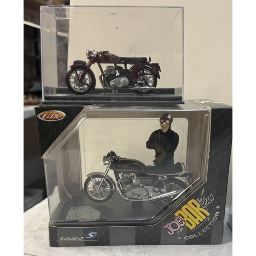 106 - A quantity of boxed motorcycle models including Norton, Vincent, Royal Enfield etc & A boxed scooter... 