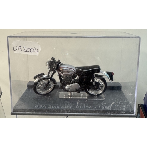 106 - A quantity of boxed motorcycle models including Norton, Vincent, Royal Enfield etc & A boxed scooter... 