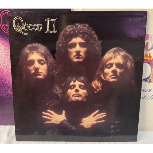 117 - 3 Queen LPs including Night At The Opera, Gateford Embossed YAX5063-2 Blairs RAG, YAX5064 - 2 Blairs... 