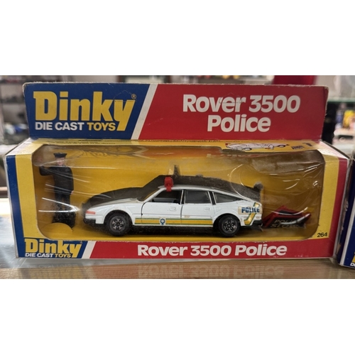 119 - 2 Boxed Dinky police vehicles including Rover 3500 264 & Police Land Rover 277