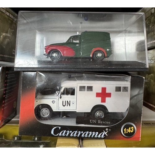 120 - A quantity of boxed military vehicles including Solido, Hobby Master, Lledo etc