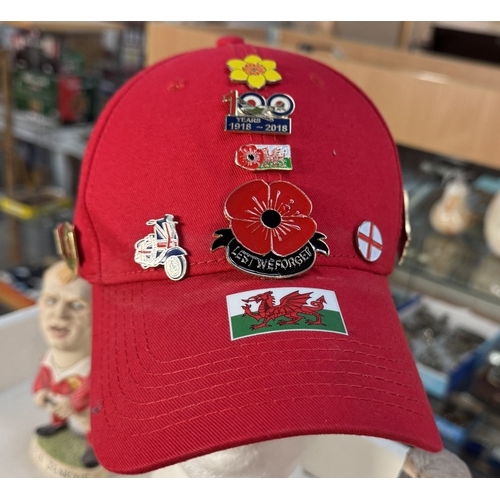 136 - 2 Welsh Groggs, RAF Regimental plaque, cap, sign & A quantity of jumpers & sweatshirts, most featuri... 