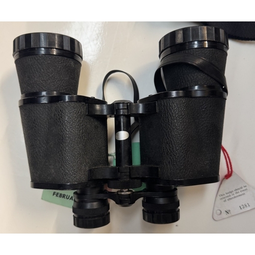 140 - A cased Super Zenith 10 x 50 field binoculars etc