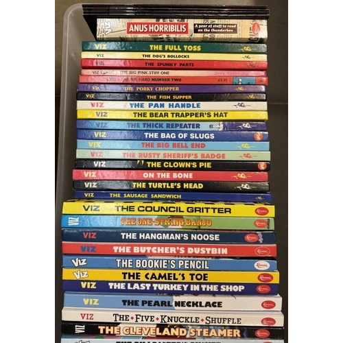 142 - A good collection of Viz annuals, other Viz books & A Viz mug.