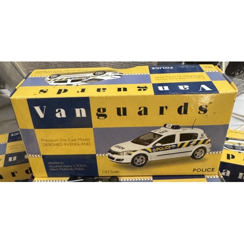 196 - A quantity of boxed Vanguards & Corgi diecast vehicles (All police vehicles)