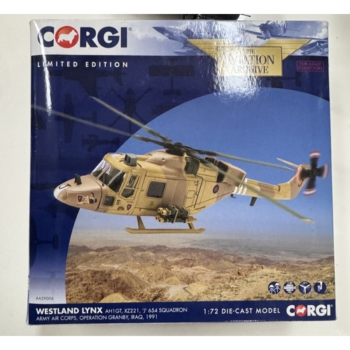 198 - A selection of boxed Corgi Aviation Archive model light and heavy helicopters. AA39006, AA27001, AA3... 