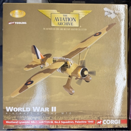 223 - 15 World War 2 die cast models of 'Warbirds' fighters & bombers etc. mainly Corgi Aviation Archive b... 