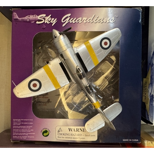 223 - 15 World War 2 die cast models of 'Warbirds' fighters & bombers etc. mainly Corgi Aviation Archive b... 