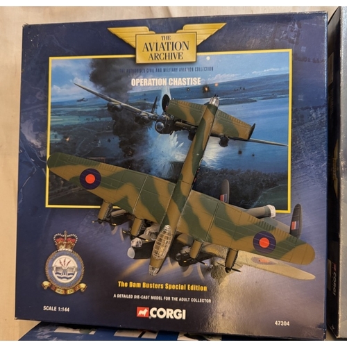 223 - 15 World War 2 die cast models of 'Warbirds' fighters & bombers etc. mainly Corgi Aviation Archive b... 