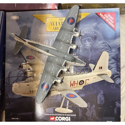 223 - 15 World War 2 die cast models of 'Warbirds' fighters & bombers etc. mainly Corgi Aviation Archive b... 