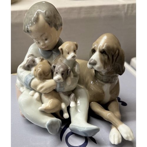 1378 - 3 boxed Lladro figures including big sister figure, new play mates & we can't play