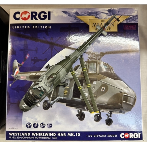 227 - 5 boxed Corgi Aviation Archive model helicopters. (3 light, 2 heavy) AA33416, AA33414, AA39100, AA39... 