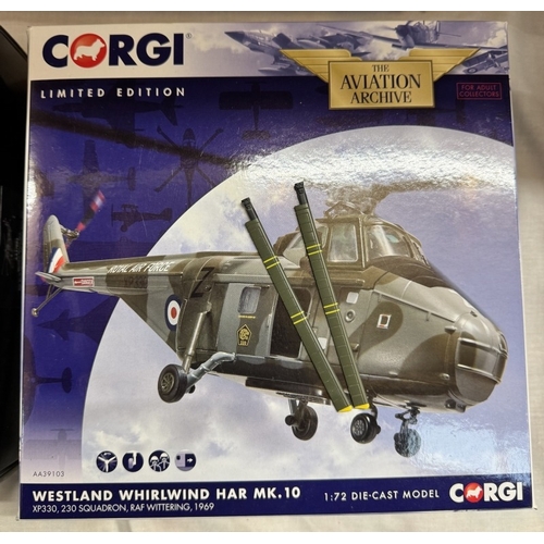 227 - 5 boxed Corgi Aviation Archive model helicopters. (3 light, 2 heavy) AA33416, AA33414, AA39100, AA39... 