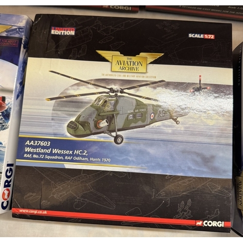 227 - 5 boxed Corgi Aviation Archive model helicopters. (3 light, 2 heavy) AA33416, AA33414, AA39100, AA39... 