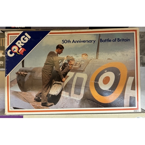 228 - A selection of Corgi Classics military models, contents previously on display and contain dust