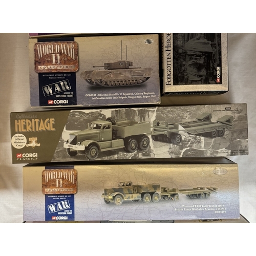 228 - A selection of Corgi Classics military models, contents previously on display and contain dust