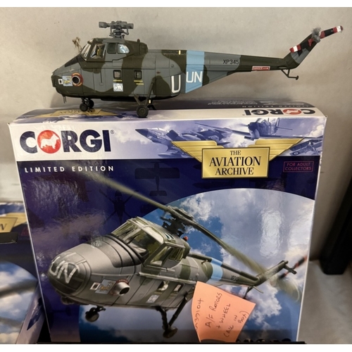 231 - 5 boxed helicopter models (3 light, 2 heavy) from the Corgi Aviation Archives (A few A/F missing par... 