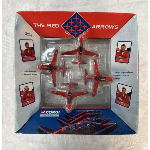 239 - 5 miscellaneous boxed die cast model aircraft including Red Arrows, Avro York, Fairey Gannet & Chino... 