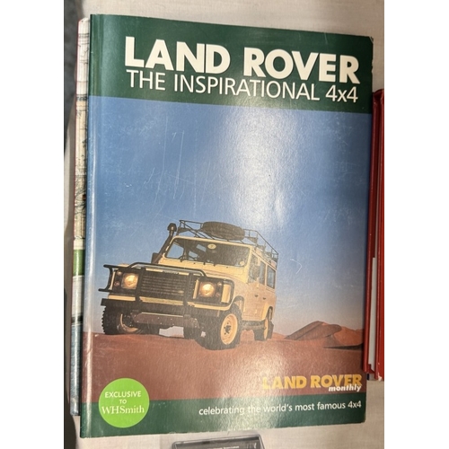 244 - A quantity of good reference books on classic Porche cars including Land Rover & Range Rover & Route... 