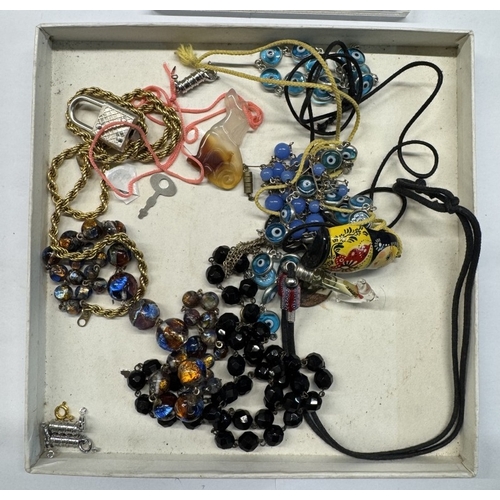 1169 - A quantity of costume jewellery & 2 proof coin sets etc