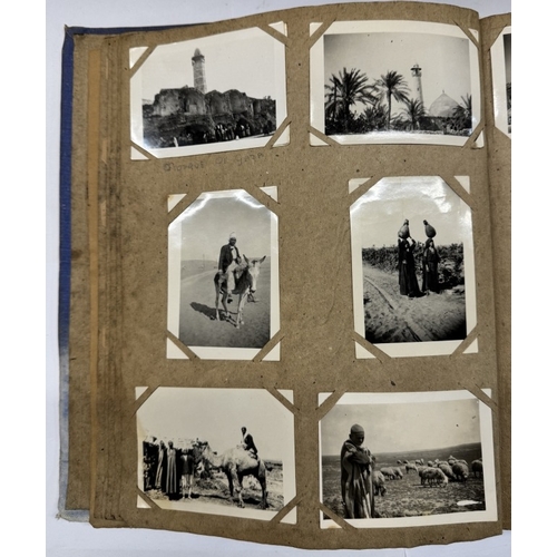 1172 - A WW2 era photograph album containing photo's of Egypt etc. & commercial vehicles