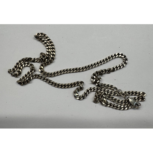 1174 - A quantity of silver items to include chains & charm bracelet with some silver charms