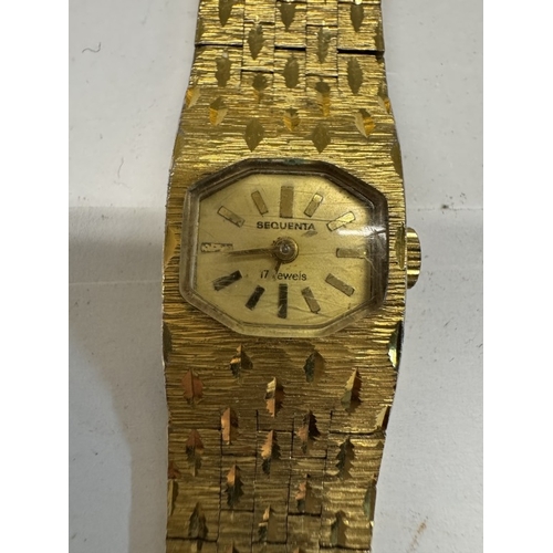 1176 - 8 watches including 7 ladies (6 of which are gold coloured & a Fondini watch