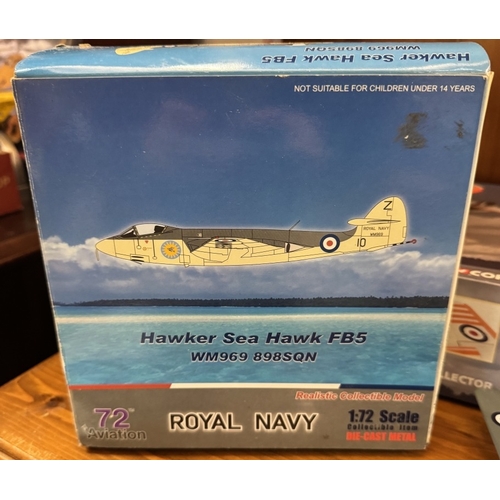 257 - A collection of mainly Corgi Aviation boxed & unboxed early jet military aircraft A/F. AA35003, AA35... 