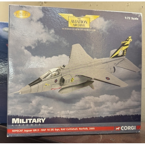 259 - 6 boxed mainly Corgi Aviation Archive cold war military jets 49401, 49803, AA35401, AA35401, AA33202... 