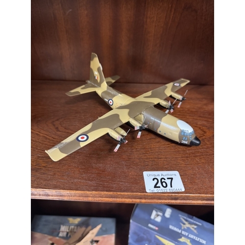 267 - 5 Desert Warfare military aircraft. (3 Boxed, 2 unboxed) A/F Including Tornado, Hercules, Puma, Jagu... 