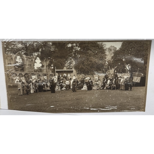 1189 - A collection of rare photographic images including:
1932 Fountains Abbey
Young Ladies and Donkey Rid... 