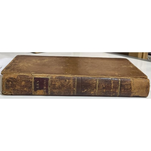 1208 - Carr, George, Sermons. 1785, Dublin. 6th ed. 2 vols. In 1. Front board detached.