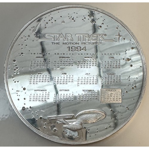 269 - 4 large sterling silver Star Trek 1994 Official World Premiere Anniversary medallions (75mm diameter... 