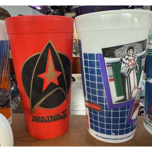 270 - A selection of Star Trek porcelain mugs, cups & drinks beakers some from Pizza Hut (Lot includes set... 