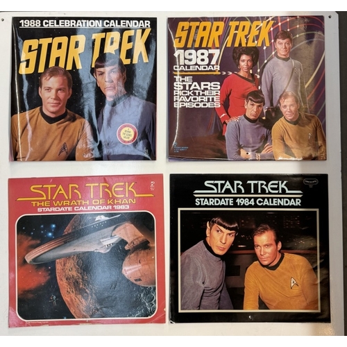 273 - A selection of 1980s & 90s Star Trek calendars (All genres, a few unopened)