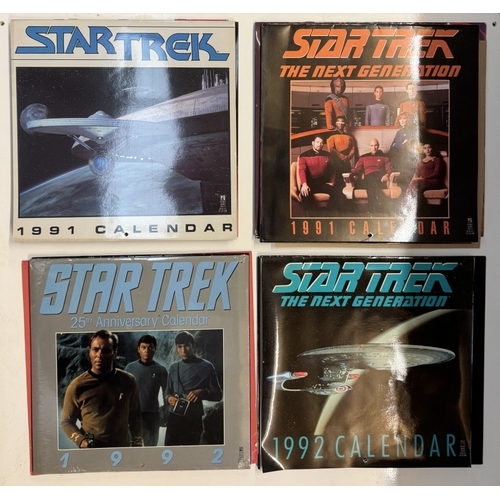 273 - A selection of 1980s & 90s Star Trek calendars (All genres, a few unopened)