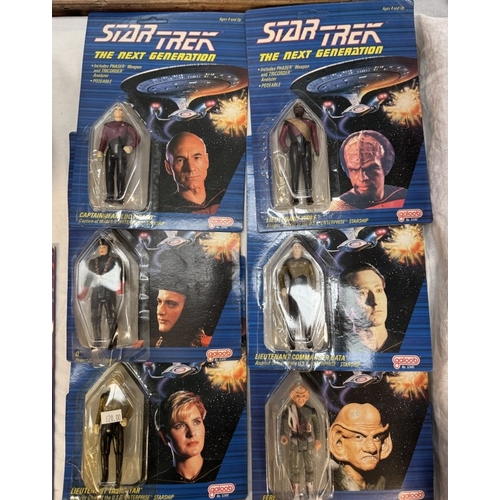 274 - A quantity of Star Trek Next Generation Galoob figures and enterprise still in blister packs