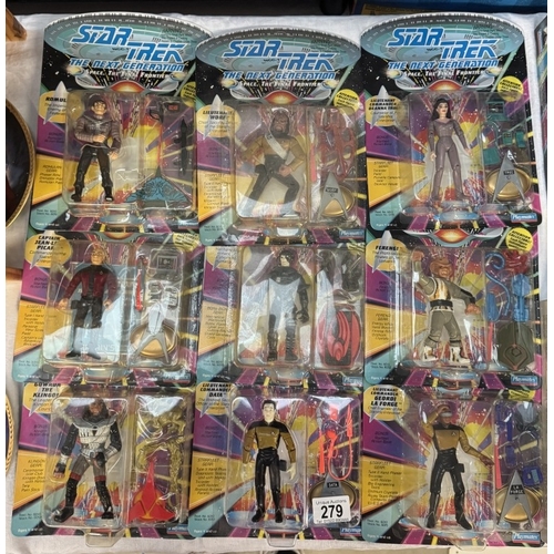 279 - 10 Star Trek The Next Generation Play Mates action figures