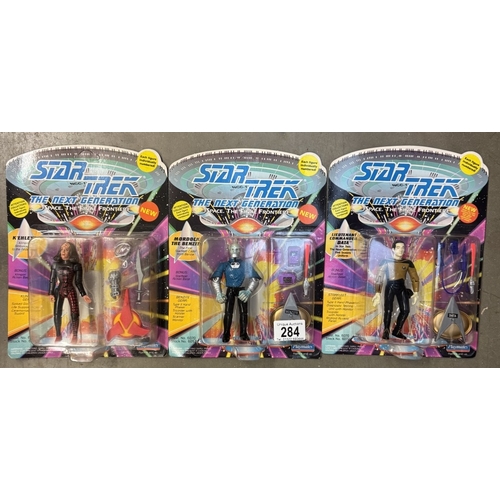 284 - 10 Star Trek The Next Generation Playmates action figures