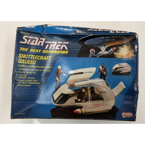 303 - 2 boxed StarTrek Next Generation collectors edition spaceship toys, Enterprise alarm clock & bubble ... 