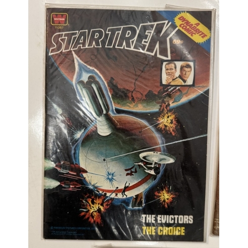 304 - A quantity of Star Trek comics & related books including 1977 Star Trek Rescue at Raylo, Whitman com... 