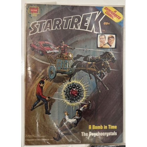 304 - A quantity of Star Trek comics & related books including 1977 Star Trek Rescue at Raylo, Whitman com... 