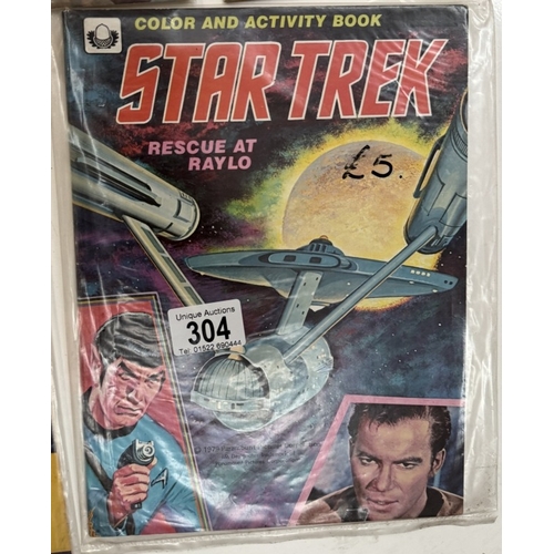 304 - A quantity of Star Trek comics & related books including 1977 Star Trek Rescue at Raylo, Whitman com... 