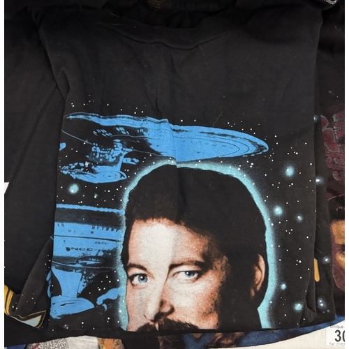 307 - Some Star Trek t-shirts, sizes L - XL (various genres)