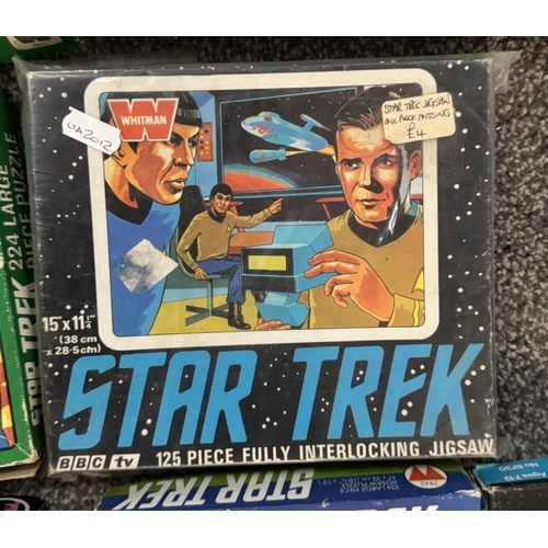 308 - A selection of Star Trek jigsaw puzzles including original series Whitman puzzles (all genre puzzles... 